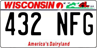 WI license plate 432NFG