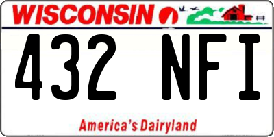 WI license plate 432NFI