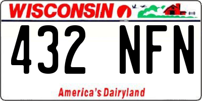 WI license plate 432NFN