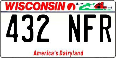 WI license plate 432NFR