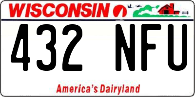 WI license plate 432NFU