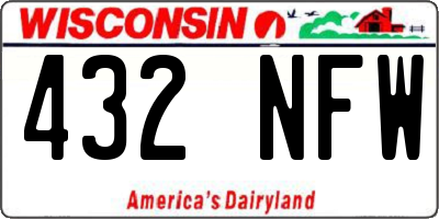 WI license plate 432NFW