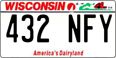 WI license plate 432NFY