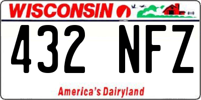 WI license plate 432NFZ