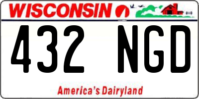 WI license plate 432NGD