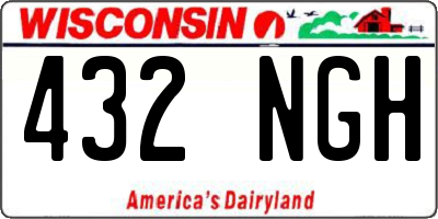 WI license plate 432NGH
