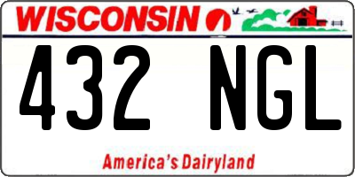WI license plate 432NGL