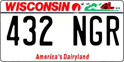 WI license plate 432NGR