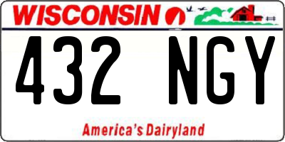 WI license plate 432NGY
