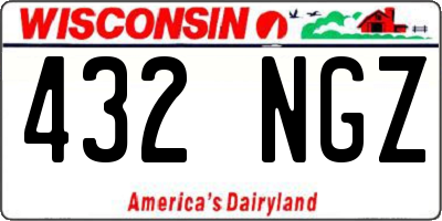 WI license plate 432NGZ