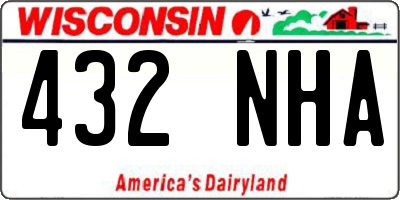 WI license plate 432NHA