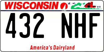 WI license plate 432NHF