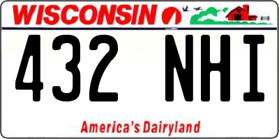 WI license plate 432NHI