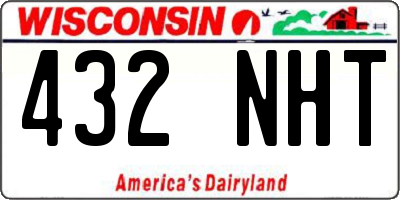 WI license plate 432NHT