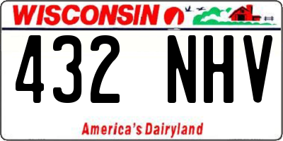 WI license plate 432NHV