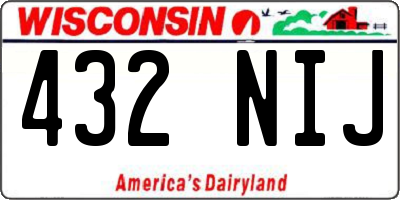 WI license plate 432NIJ