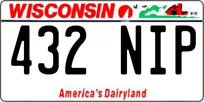 WI license plate 432NIP