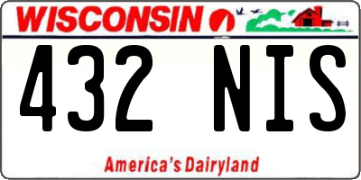 WI license plate 432NIS