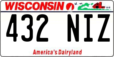 WI license plate 432NIZ