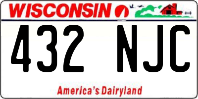 WI license plate 432NJC