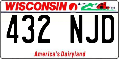 WI license plate 432NJD