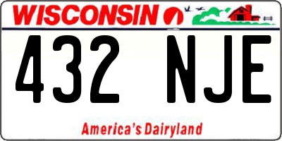 WI license plate 432NJE
