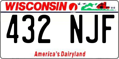 WI license plate 432NJF