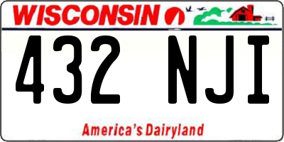 WI license plate 432NJI