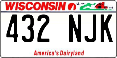 WI license plate 432NJK
