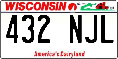 WI license plate 432NJL