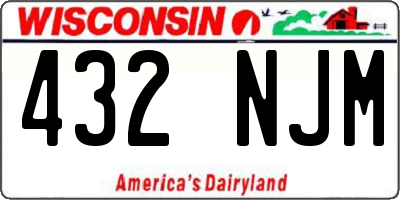 WI license plate 432NJM