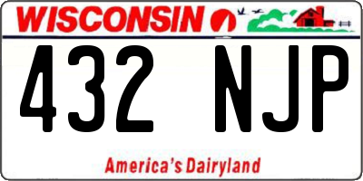 WI license plate 432NJP