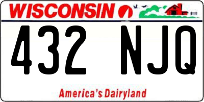 WI license plate 432NJQ