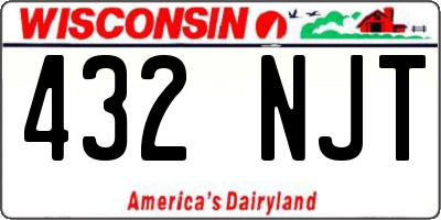 WI license plate 432NJT