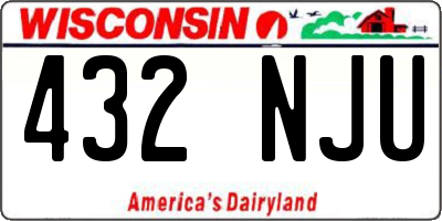 WI license plate 432NJU
