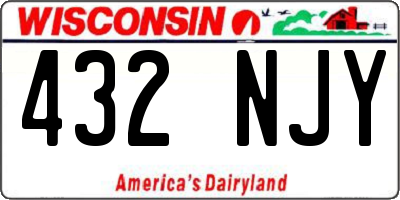 WI license plate 432NJY