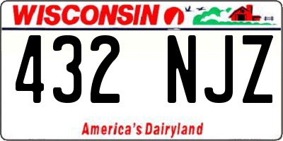 WI license plate 432NJZ