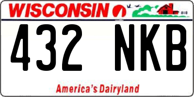 WI license plate 432NKB