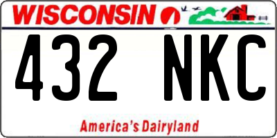 WI license plate 432NKC