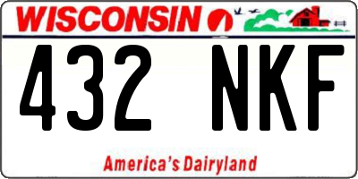 WI license plate 432NKF