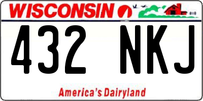 WI license plate 432NKJ