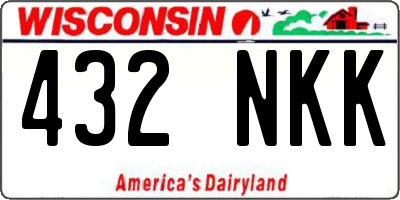 WI license plate 432NKK
