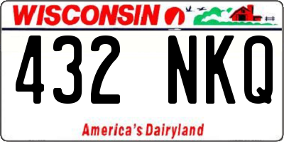WI license plate 432NKQ