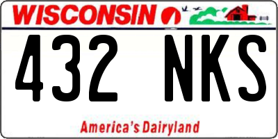 WI license plate 432NKS