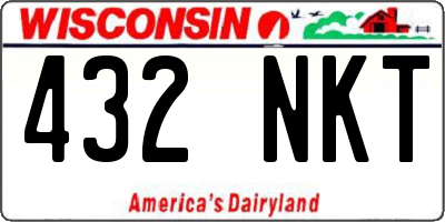 WI license plate 432NKT
