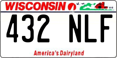 WI license plate 432NLF