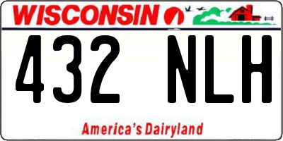 WI license plate 432NLH