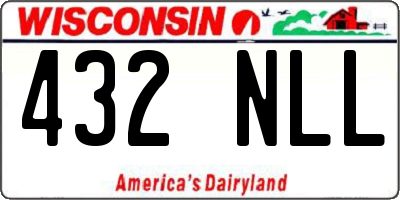 WI license plate 432NLL