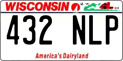 WI license plate 432NLP