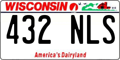 WI license plate 432NLS